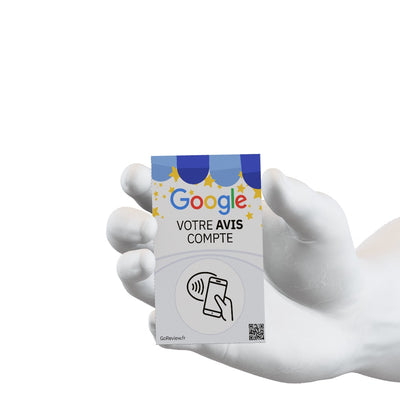 Plaque de collecte d'avis Google gratuite