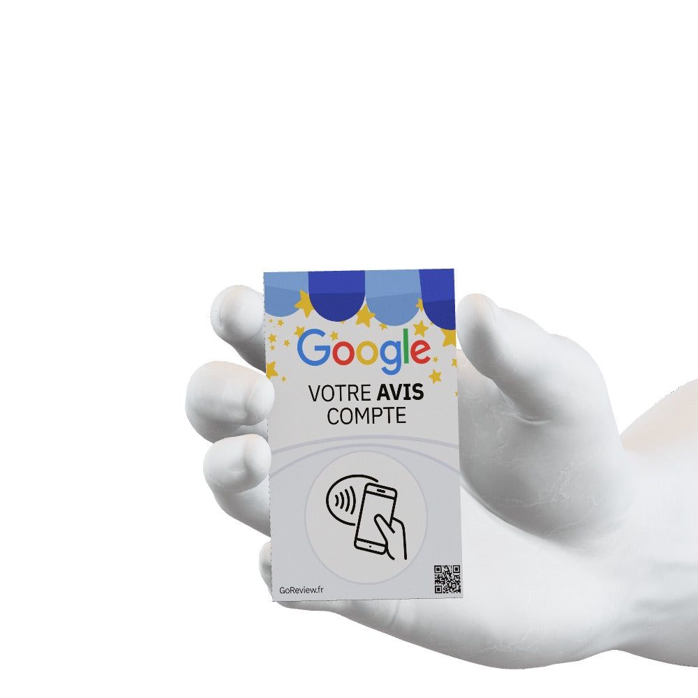 Plaque de collecte d'avis Google gratuite