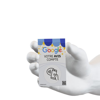Plaque de collecte d'avis Google gratuite