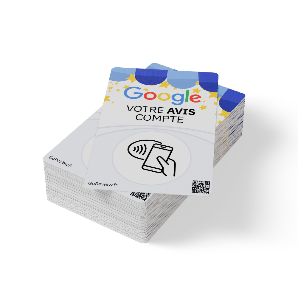 Plaque de collecte d'avis Google gratuite